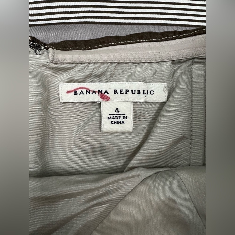 Banana Republic Silk Strapless Striped Dress - Size 4 - Picture 8 of 10